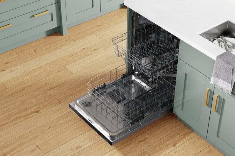 Lave-vaisselle encastré Whirlpool de 24 po et de 50 dBA avec commandes sur le dessus - acier inoxydable résistant aux traces de doigts - WDT740SALZ