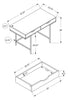 Butler Desk - Black Marble-Look 