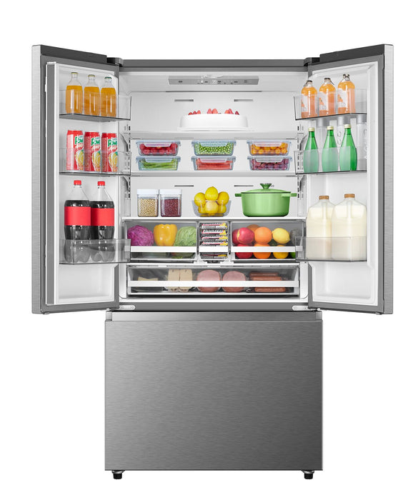 Réfrigérateur Hisense de 22,5 pi³ et de 36 po de profondeur comptoir à portes françaises - acier inoxydable - RF225A3CSE