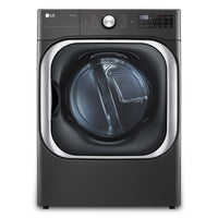 Sécheuse électrique intelligente LG de 9 pi³ avec vapeur - acier noir - superposable - DLEX8900B