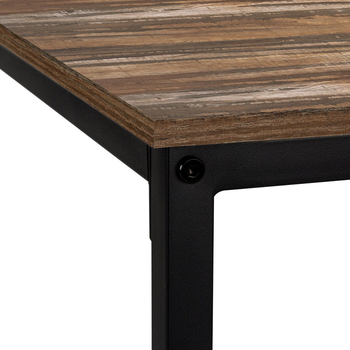 Bureau en coin en forme de L Karter de 58,25 po - brun