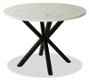 Verona 5pc Dining Set with Table & 4 Lexi Chairs, Culture Marbled Top, Metal, 42"W Round - Taupe | Ensemble de salle à manger Verona 5 pièces en métal avec table ronde de 42 po (L), dessus en marbre synthétique et 4 chaises Lexi - taupe