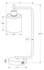 20" Black Metal Table Lamp with USB Charging|Lampe de table de 20 po en métal noir avec recharge USB