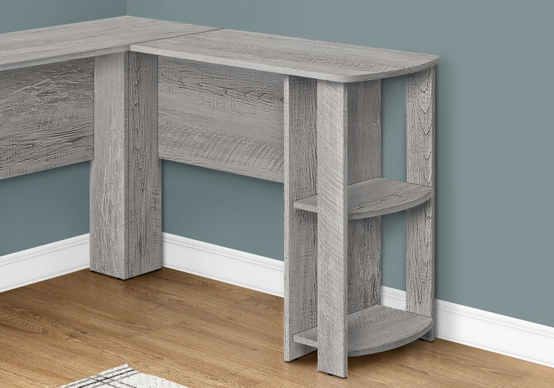 Bureau en forme de L Eason de 47 po avec tablette - gris
