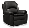 Fauteuil inclinable Chandler de 37 po en tissu d’apparence cuir - gris