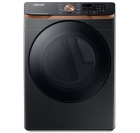 Sécheuse électrique Samsung de 7,5 pi³ avec vapeur - acier inoxydable noir - superposable - DVE50BG8…