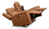 Scott Living Prescott 79" Genuine Leather Power Reclining Loveseat with Power Headrests - Butternut Brown | Causeuse à inclinaison électrique Prescott de Scott Living de 79 po en cuir véritable avec appuie-têtes électriques - brun courge musquée