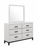 Kate Dresser - White - Contemporary style Dresser in White Asian Hardwood, Medium Density Fibreboard (MDF), Plywood