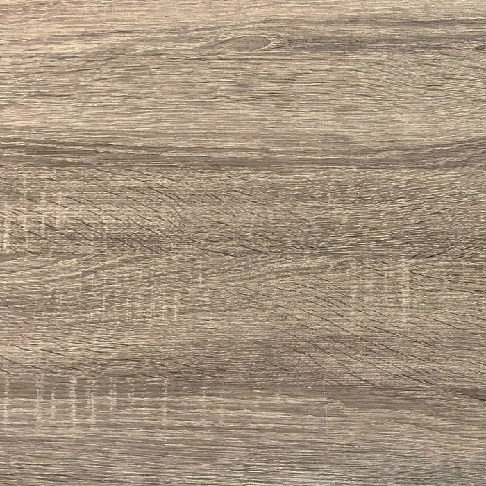Ensemble 3 tables modernes Jules de 42,25 po (table à café et 2 tables de bout) avec tablette - taupe foncée avec armature en métal noir