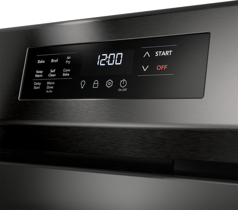 Cuisinière électrique Frigidaire de 5,3 pi³ avec friture à air et cuisson par convection - acier inoxydable noir - FCRE308CAD