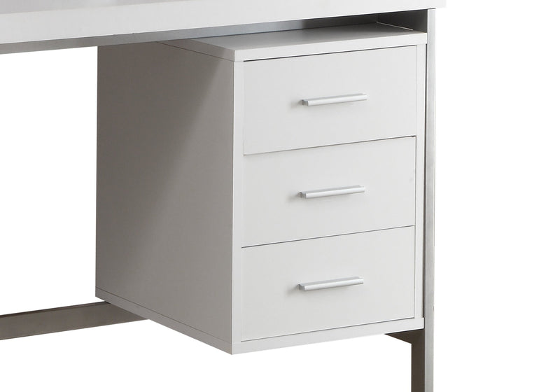 Bureau Stuart de 60 po à 3 tiroirs - blanc