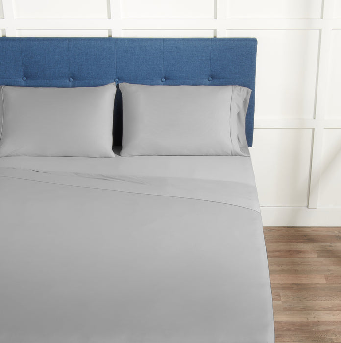 Ensemble de draps haute performance Ver-TexMD de BEDGEAR 4 pièces pour grand lit - gris clair