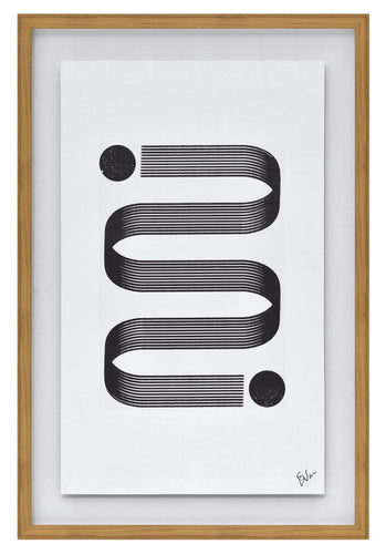  Imprimé encadré serpentin I - 24 po x 36 po 