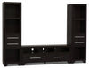Meuble audio-vidéo Glendale 3 pièces avec rangement et système de gestion des câbles pour téléviseurs jusqu’à 65 po - espresso