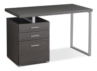Bureau d’ordinateur Rimini de 48 po à 3 tiroirs - gris