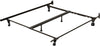 Deluxe Full/Queen/King Metal Bedframe with Castor Wheels - Black Bed Frame