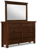 Sonoma Mirror - Dark Brown - Rustic style Mirror in Dark Brown