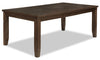 Talia 7-Piece Dining Package - Contemporary style Dining Room Set in Brown Rubberwood Solids and Mango Veneers