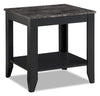 Roma 3-Piece Coffee and Two End Tables Package – Black - Contemporary style Occasional Table Package in Black