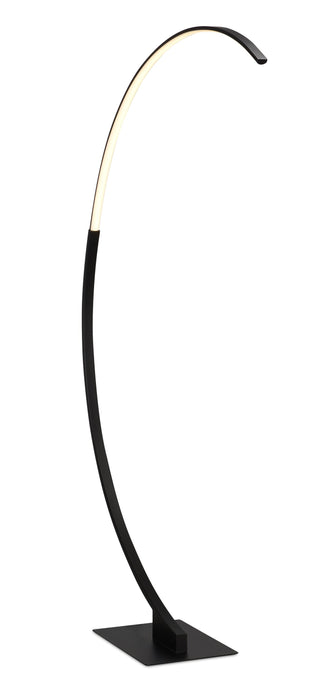 Lampe à pied Zeus de 72 po noir mat à DEL